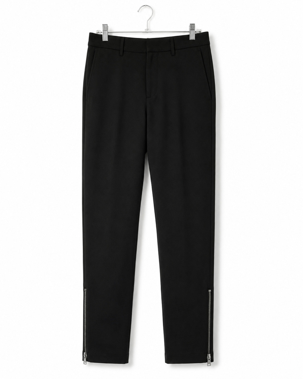 Calvin Rucker Womens Black Ankle Zip Tapered Trousers Stretch Rocker Pants Sz 30